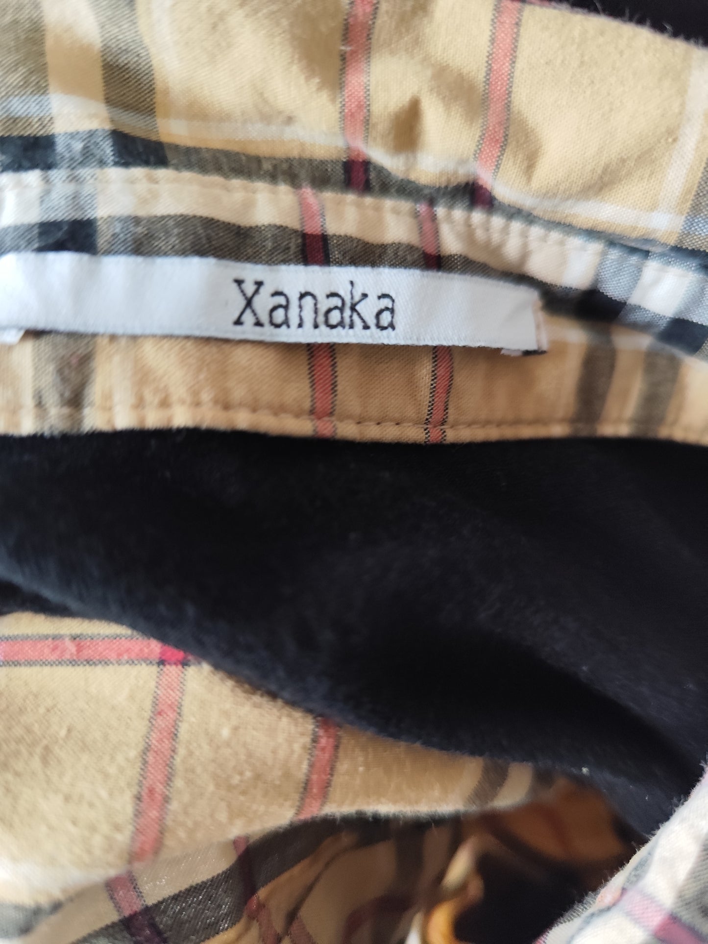 Top noir col chemise écossais Xanaka y2k - Taille 36/38