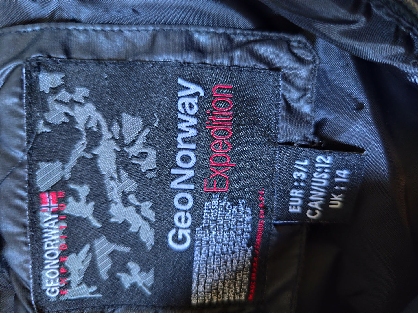Doudoune noire Geo Norway Expedition taille 3/L