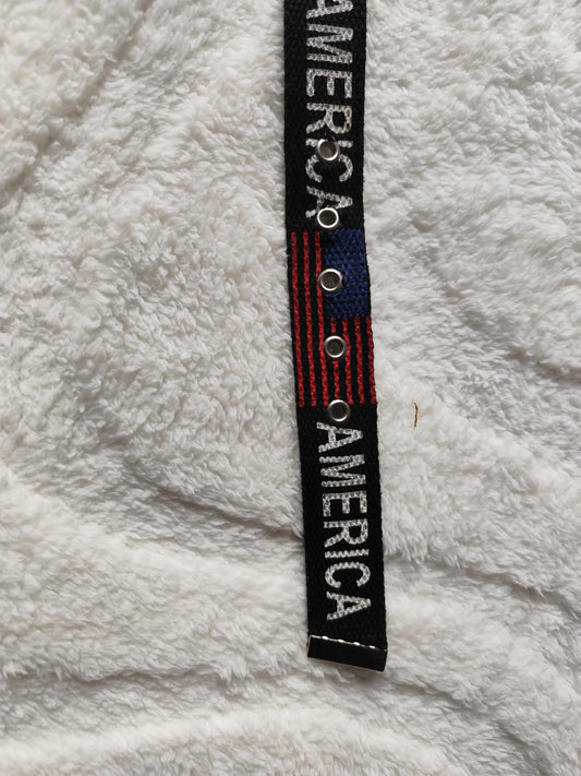 Ceinture noire America– Style Y2K – 95 cm