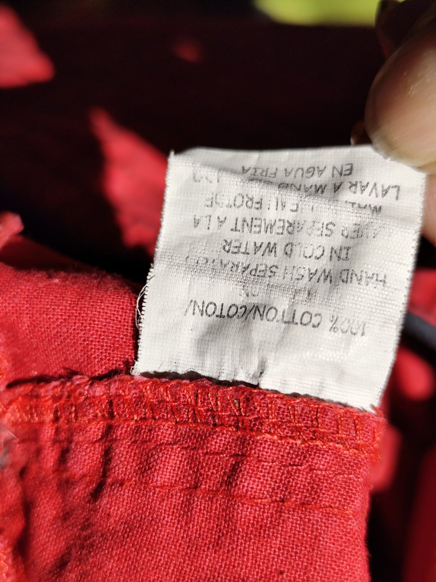 Robe Coline rouge bohème en coton – coupe trapèze A-line - Taille 36/38