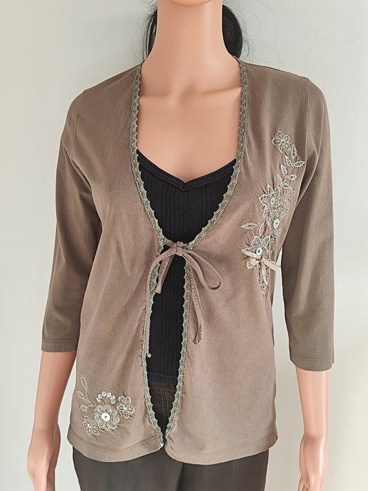 Veste CELAYA brodée et perlée – Élégance et raffinement - Taille 38/40