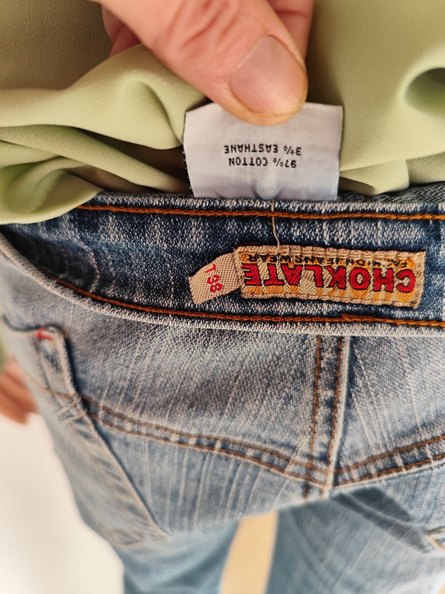 👖 Pantacourt en jean Choklate Paris – Taille 36/38 👖