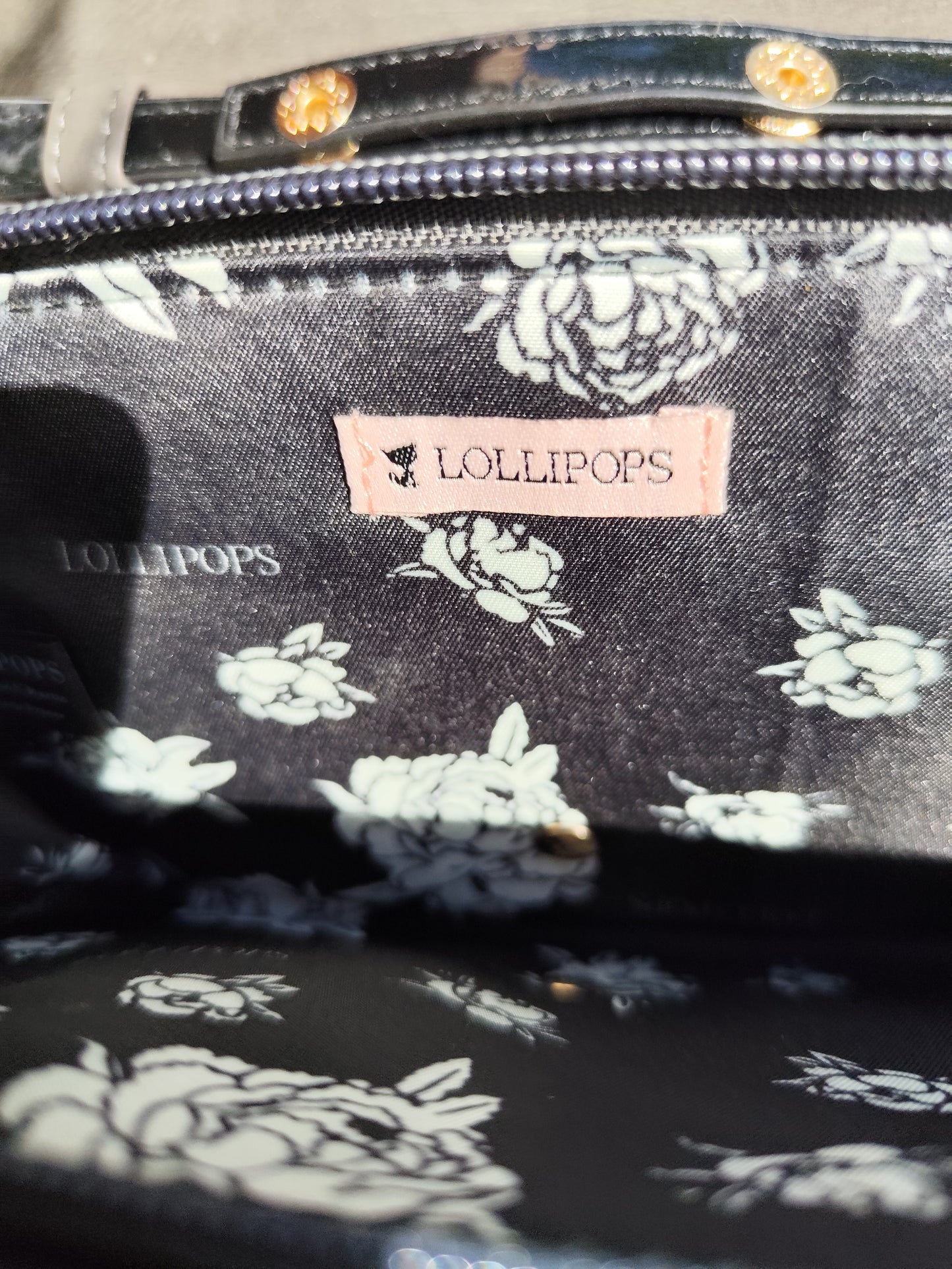 Sac bandoulière Lollipops mini – gris et noir – 18x11 cm