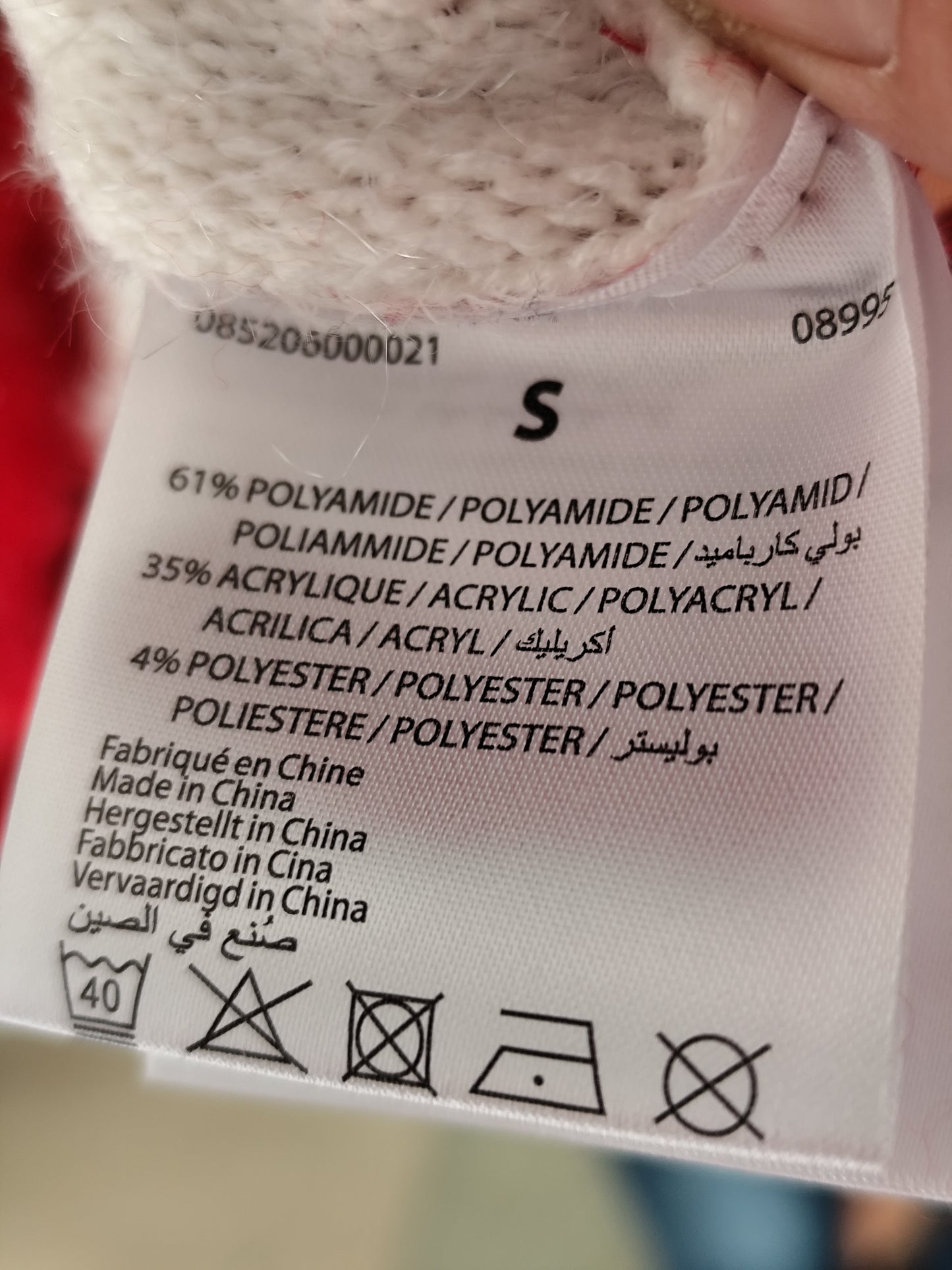 Pull de Noël rouge – pingouin & renne – T. 38/40