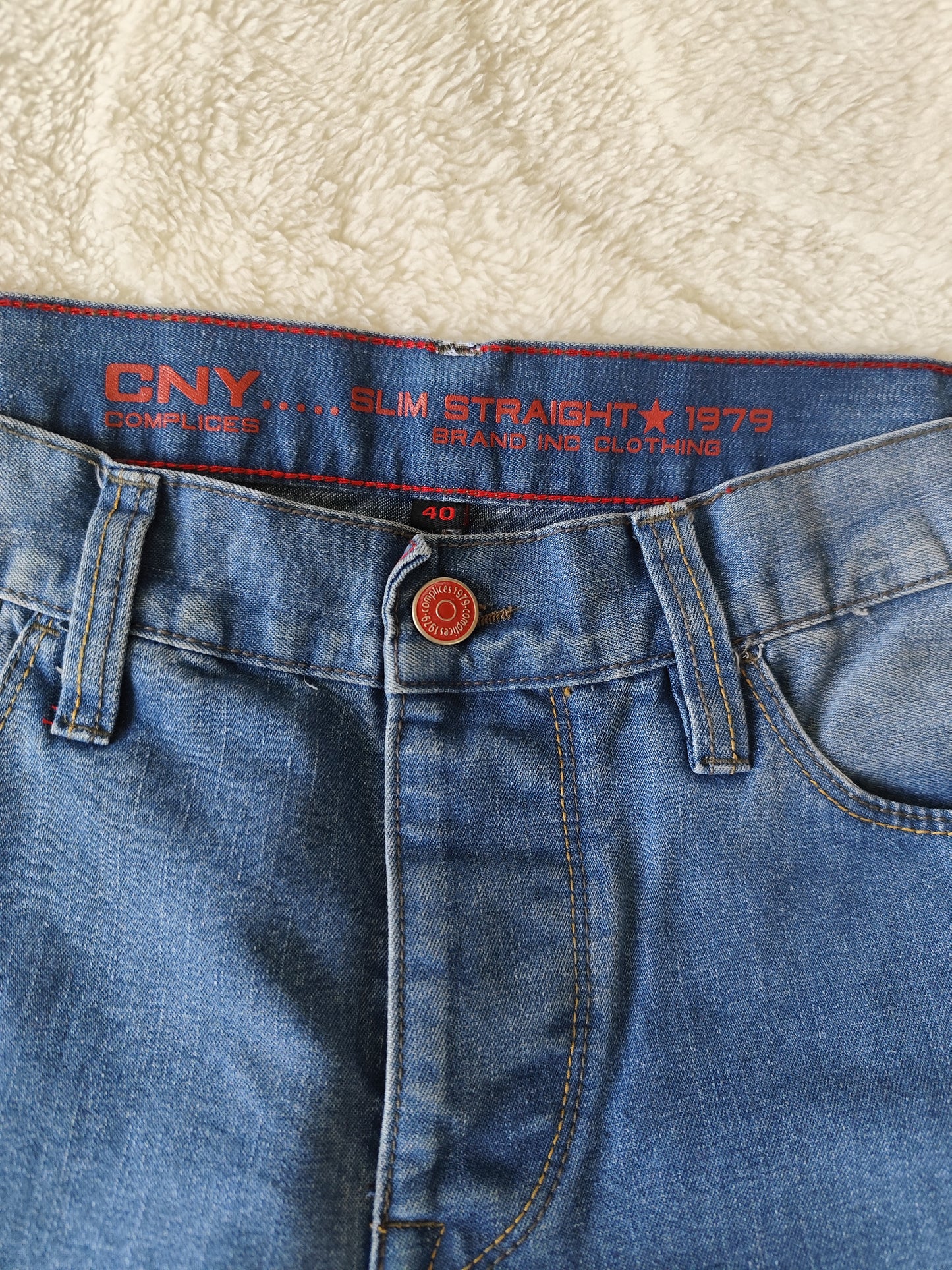 👖 COMPLICES Men's Slim Straight Fit Jeans – Elegance and Comfort - Size 40 FR/W30 US