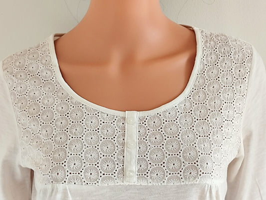 T-shirt brodé Daxon en coton – Taille M (38/40)