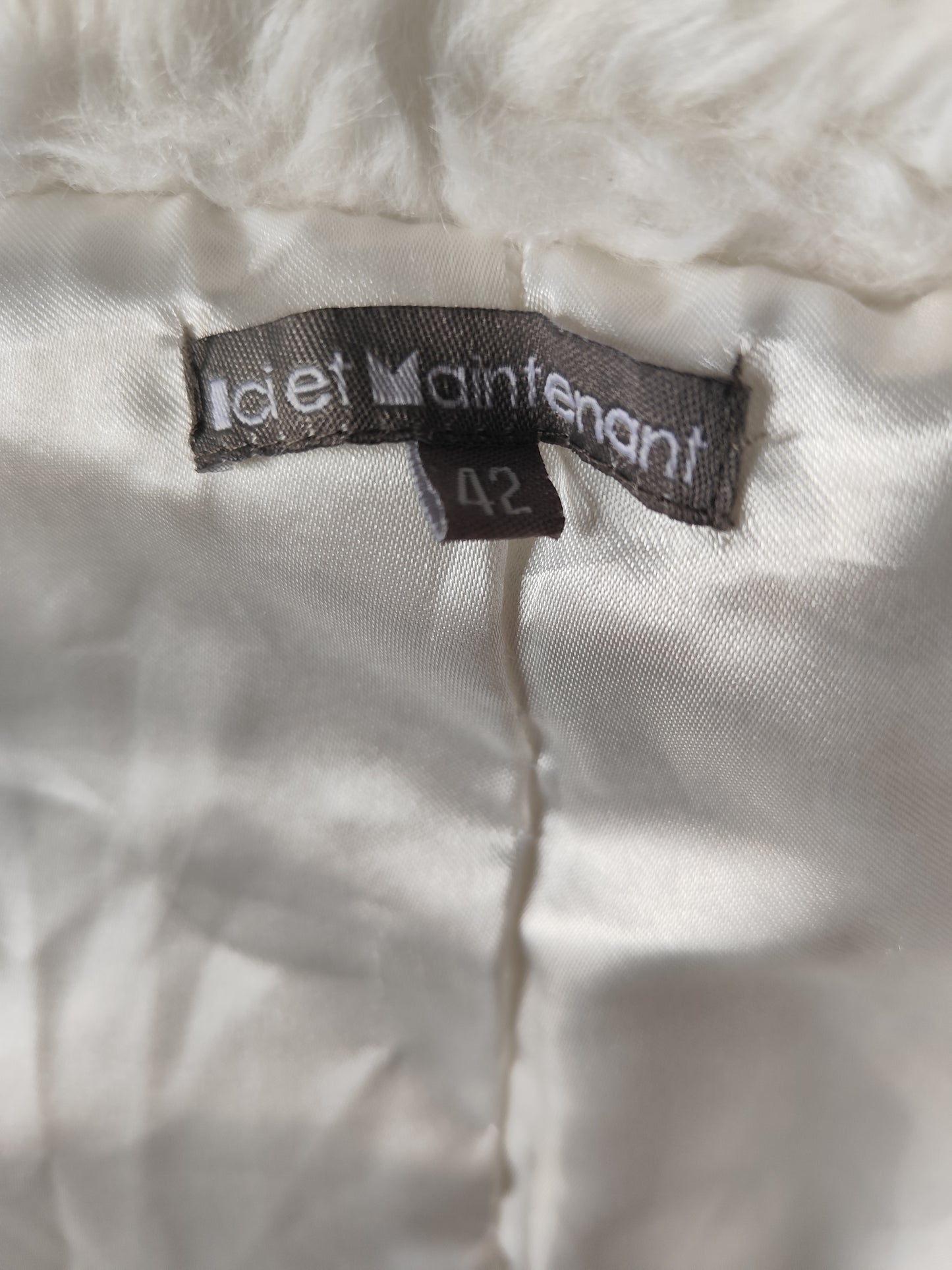 Veste fausse fourrure blanche Ici et Maintenant – T. 38