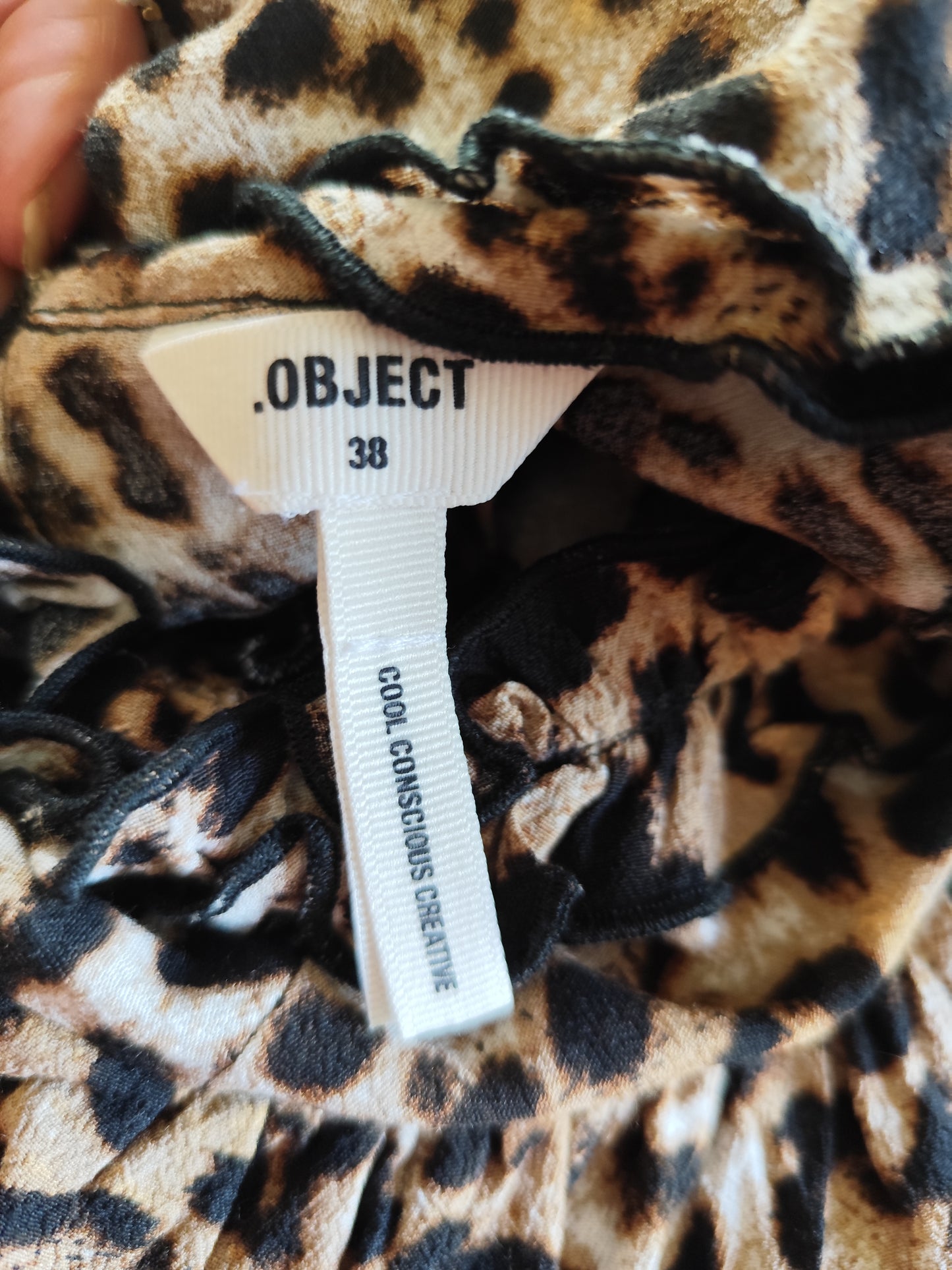 Blouse léopard à volants – Object – taille 38