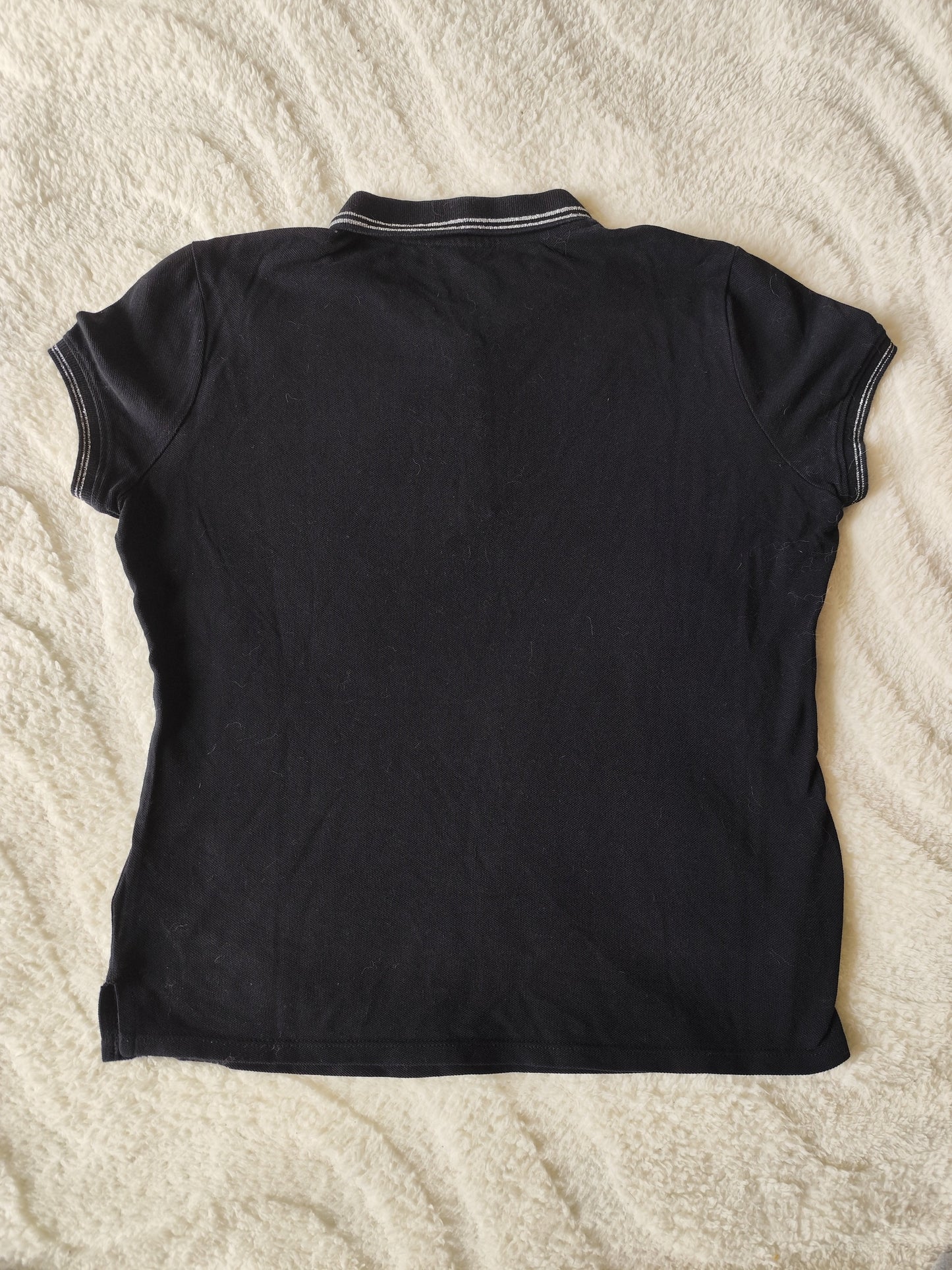 Polo noir à liseré argenté Kaporal - Taille L