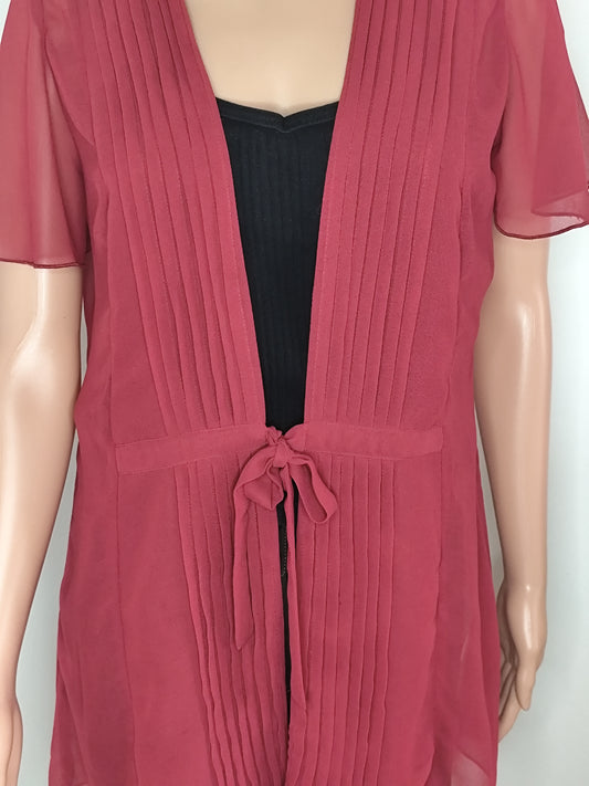 Cardigan Rouge Créaline – Élégance Légère et Féminine - Taille 38
