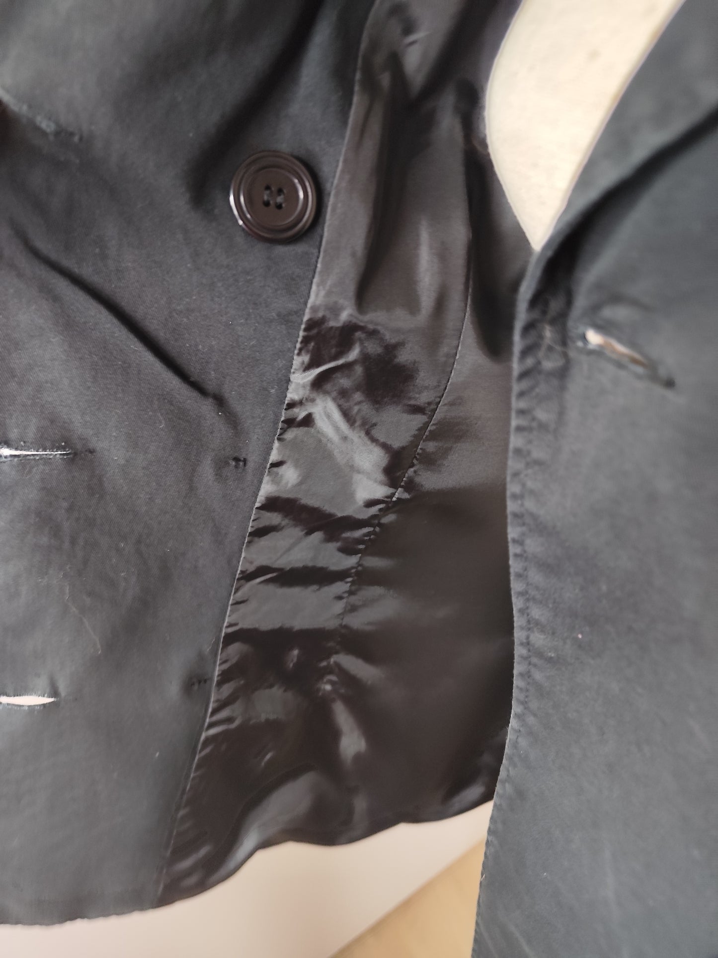 Blazer long noir Toumaï – Chic structuré et polyvalent  – Taille 42