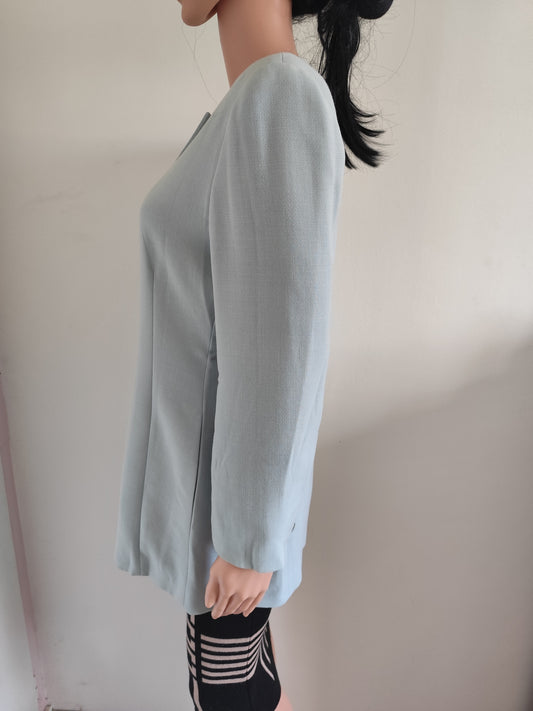 Veste longue droite bleue clair -Marque 1 2 3 – Taille 38