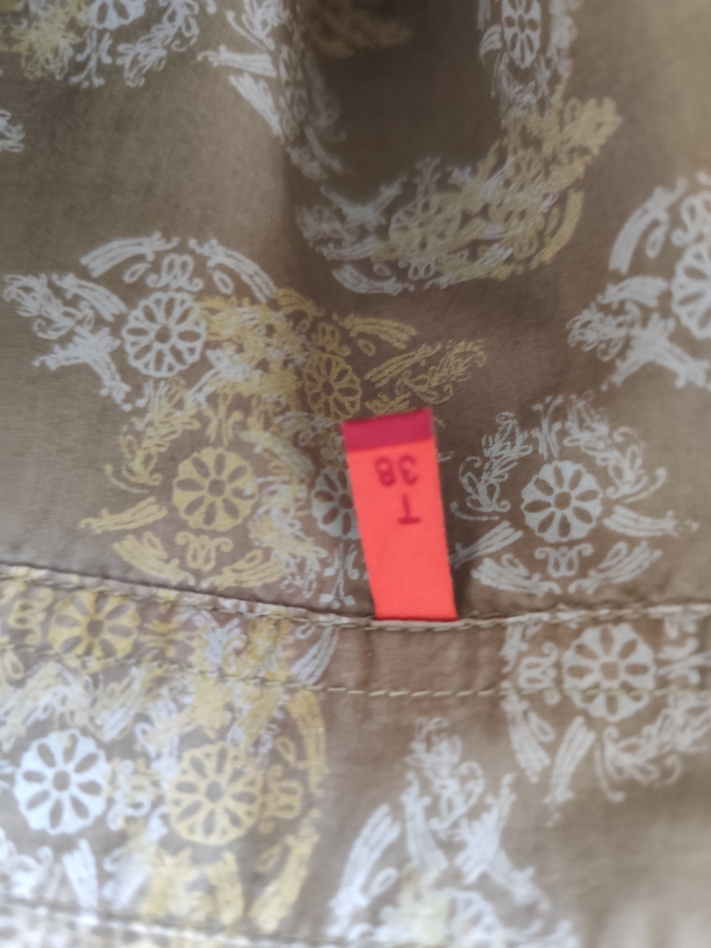 Tunique Miss Captain kaki motifs floraux – Taille 38