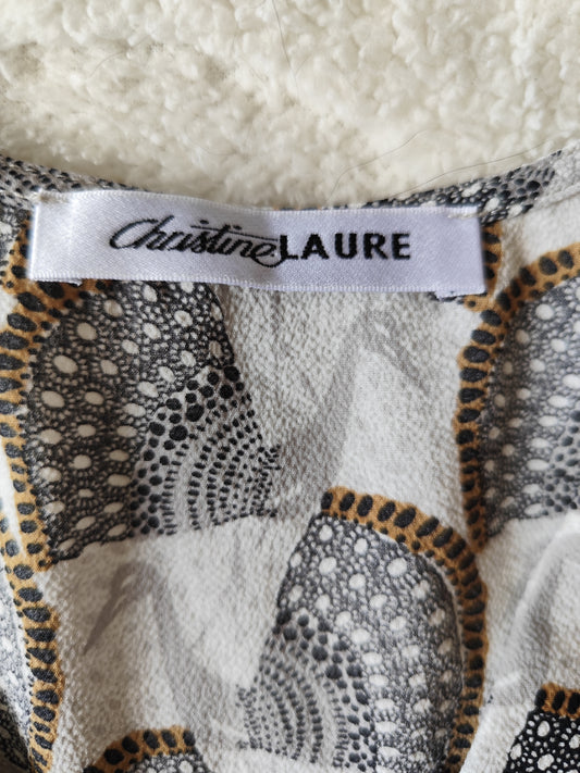 Blouse Christine Laure – Imprimé géométrique – Taille 44