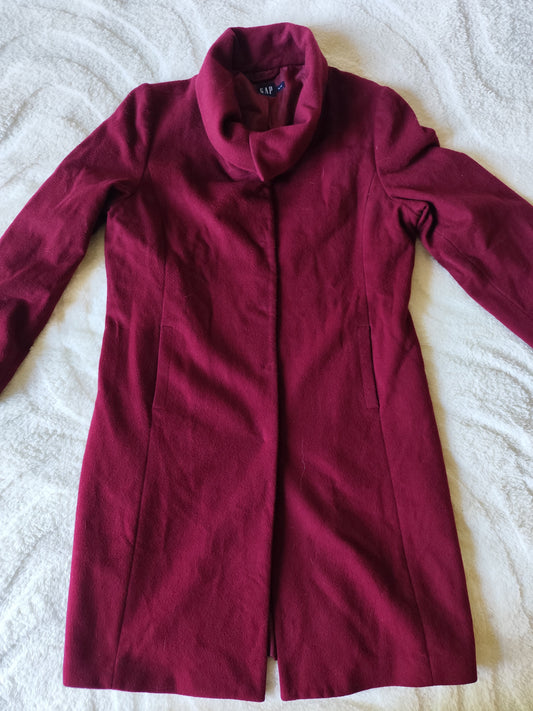 Manteau GAP laine & cachemire – Bordeaux – Taille 38/40