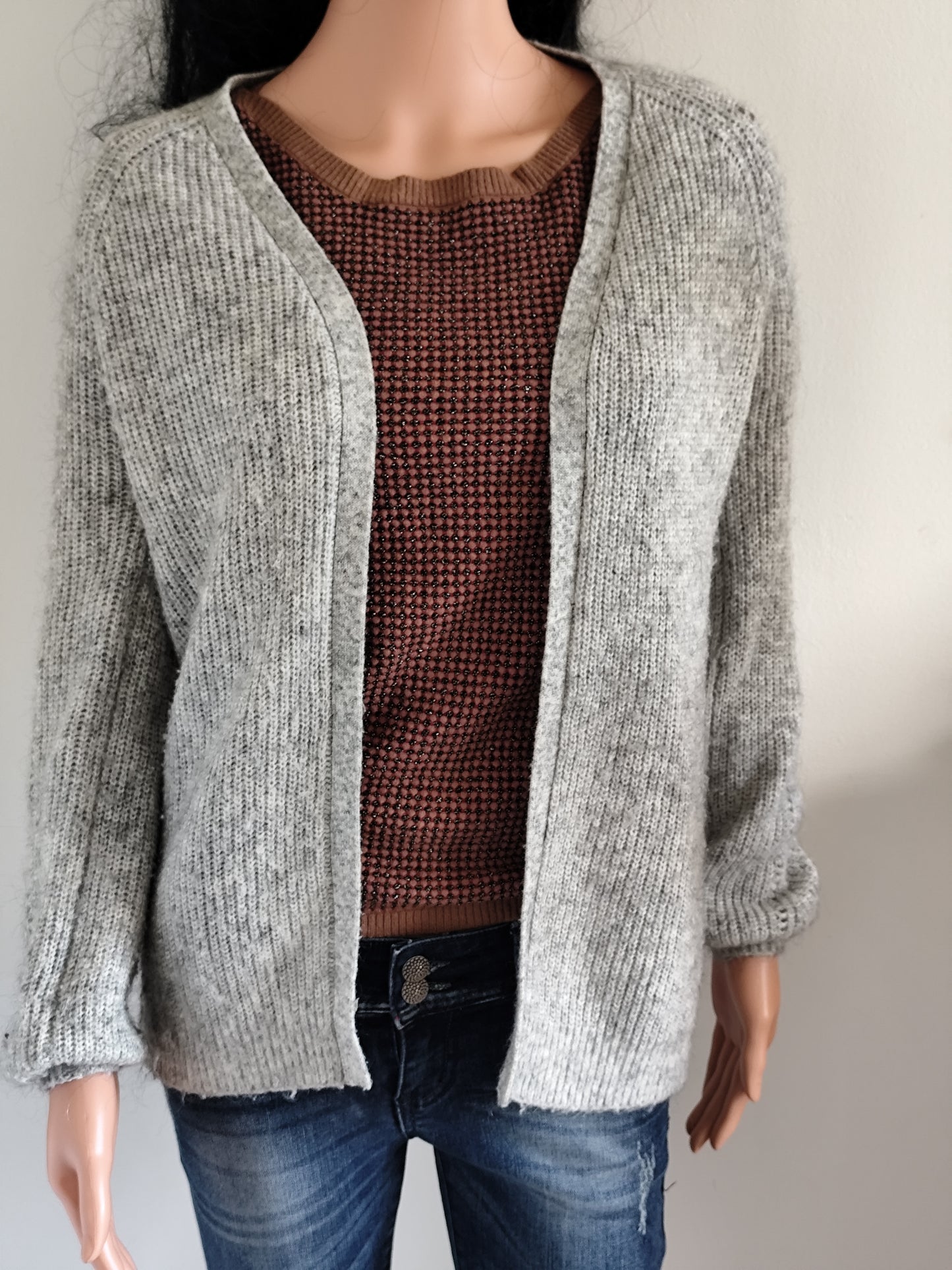 Gilet ajouré gris – Bonobo – taille 36/38