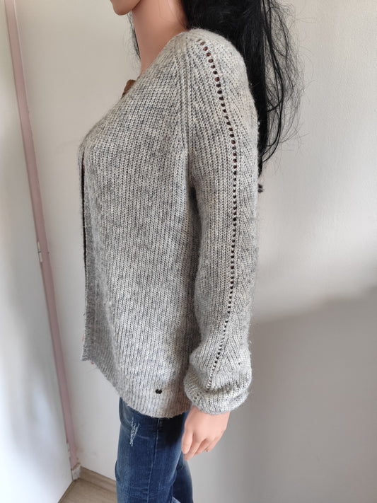 Gilet ajouré gris – Bonobo – taille 36/38