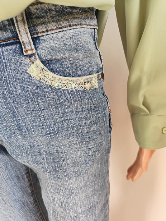 👖 Pantacourt en jean Choklate Paris – Taille 36/38 👖