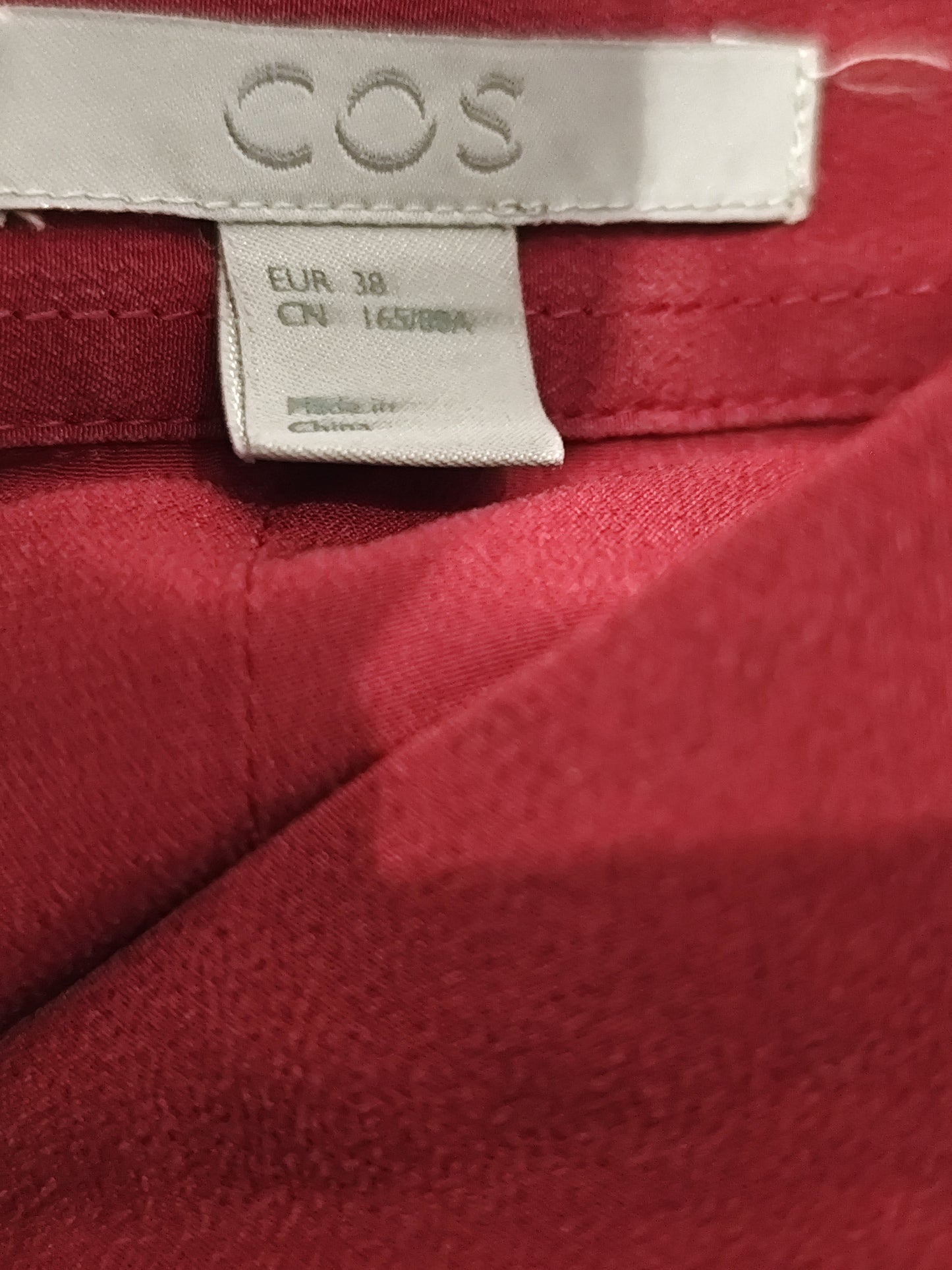 Chemise en soie COS bordeaux - Taille 38