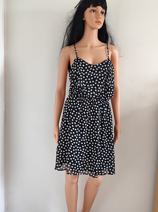 Robe noire à pois blancs Etam – Taille 42