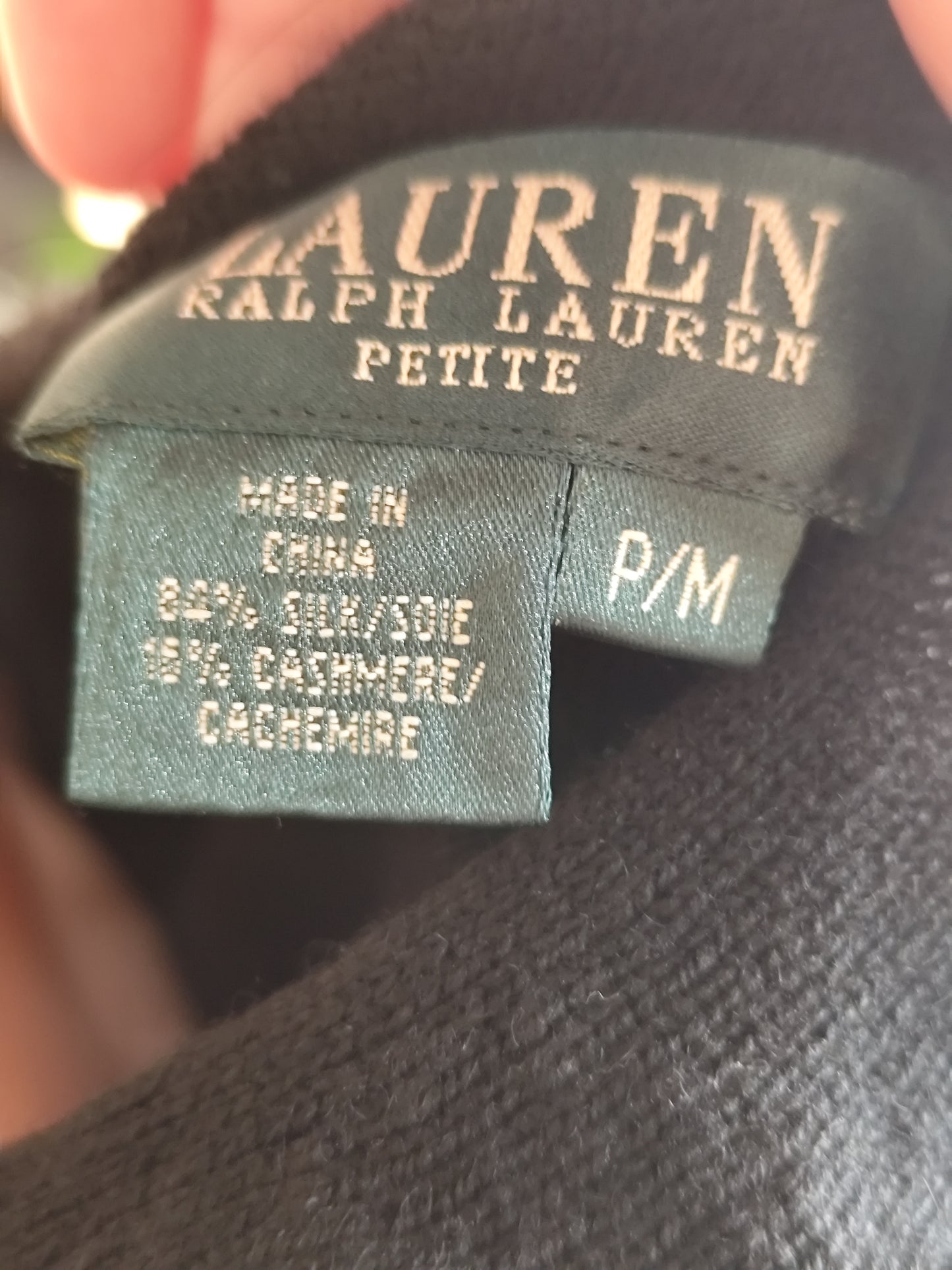 Pull léger cachemire et soie Ralph Lauren à volants - Taille 36/38