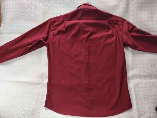 👔 Chemise  Classique Homme - Bordeau profont – Taille XL 👔