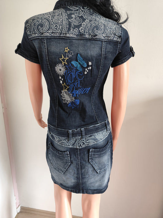 Robe en jean brodée – Desigual – S/M 36/38