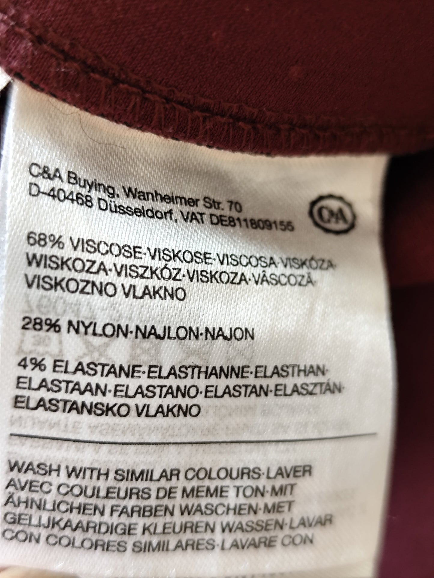 Leggings bordeaux Yessica – Taille 40