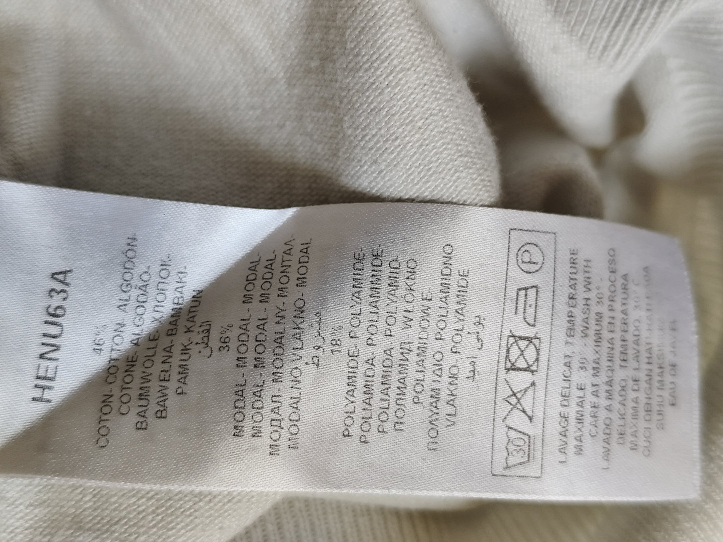 Pull blanc col brodé NAF NAF – Taille  36/38