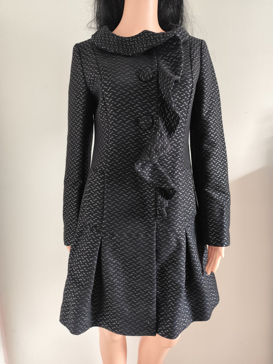 Manteau noir texturé à col structuré– Naf naf – Taille 38