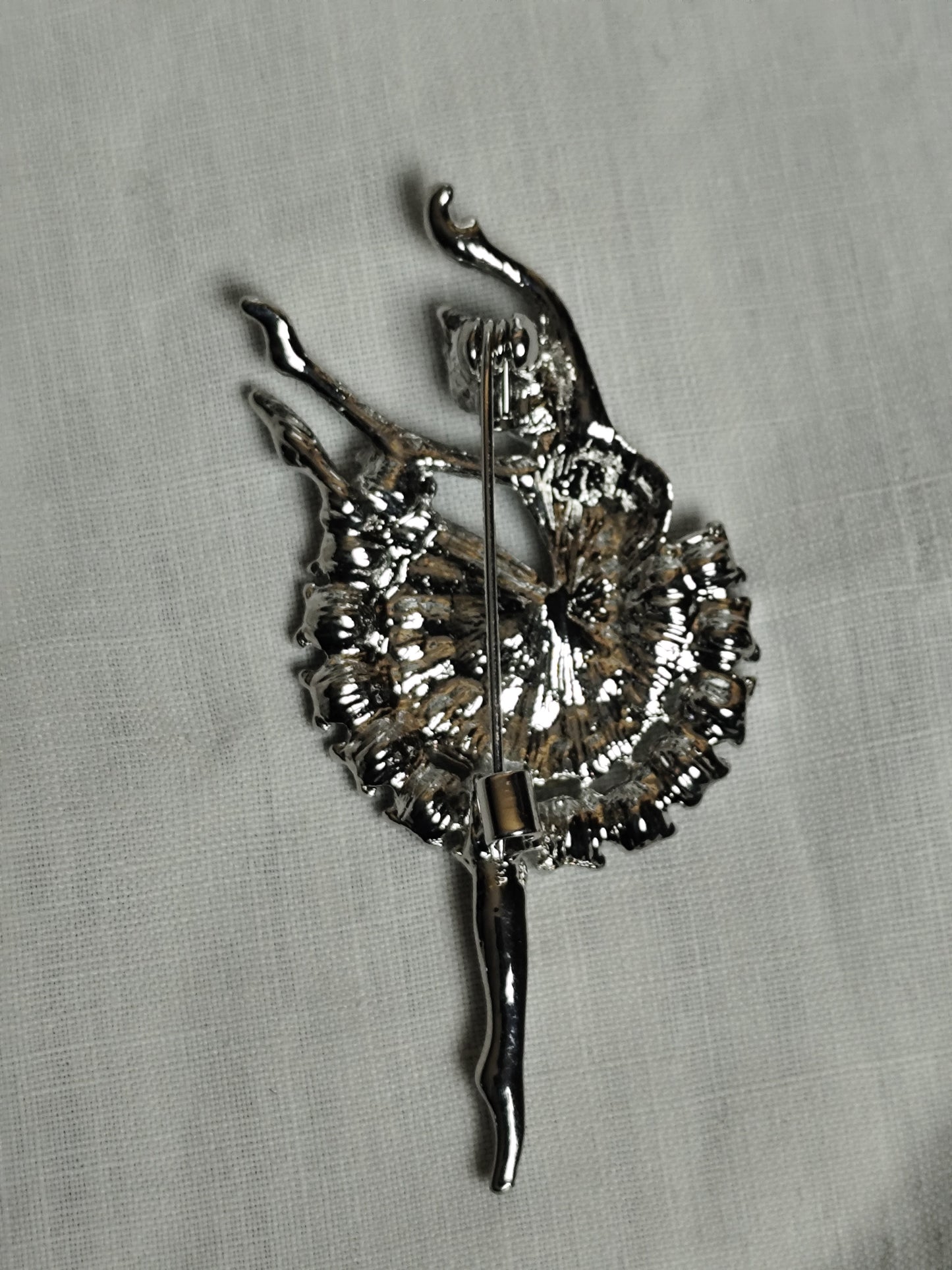 Broche Ballerine Étincelante en Strass