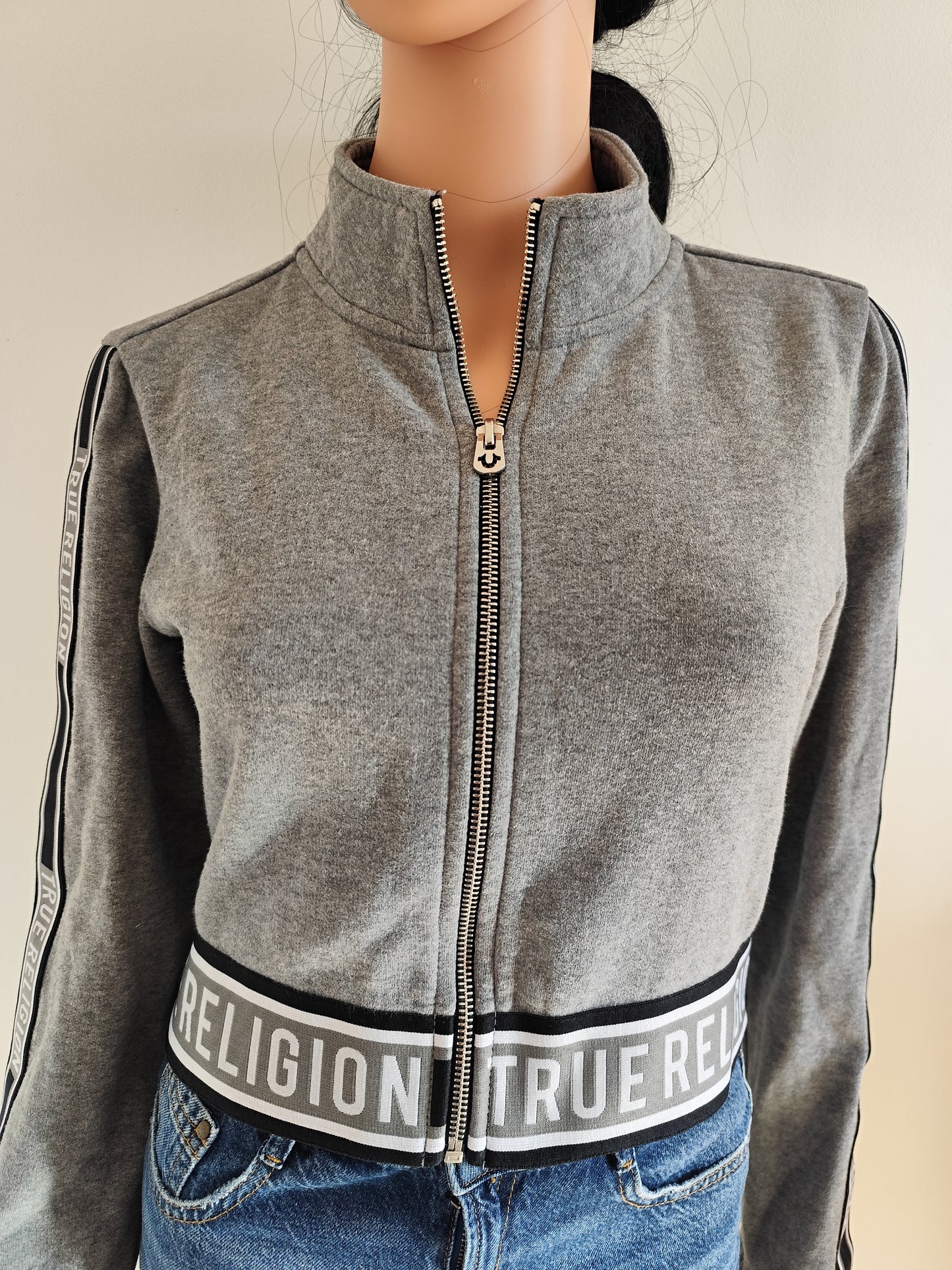 Sweat court zippé True Religion – Iconique & Tendance - Taille 38/M