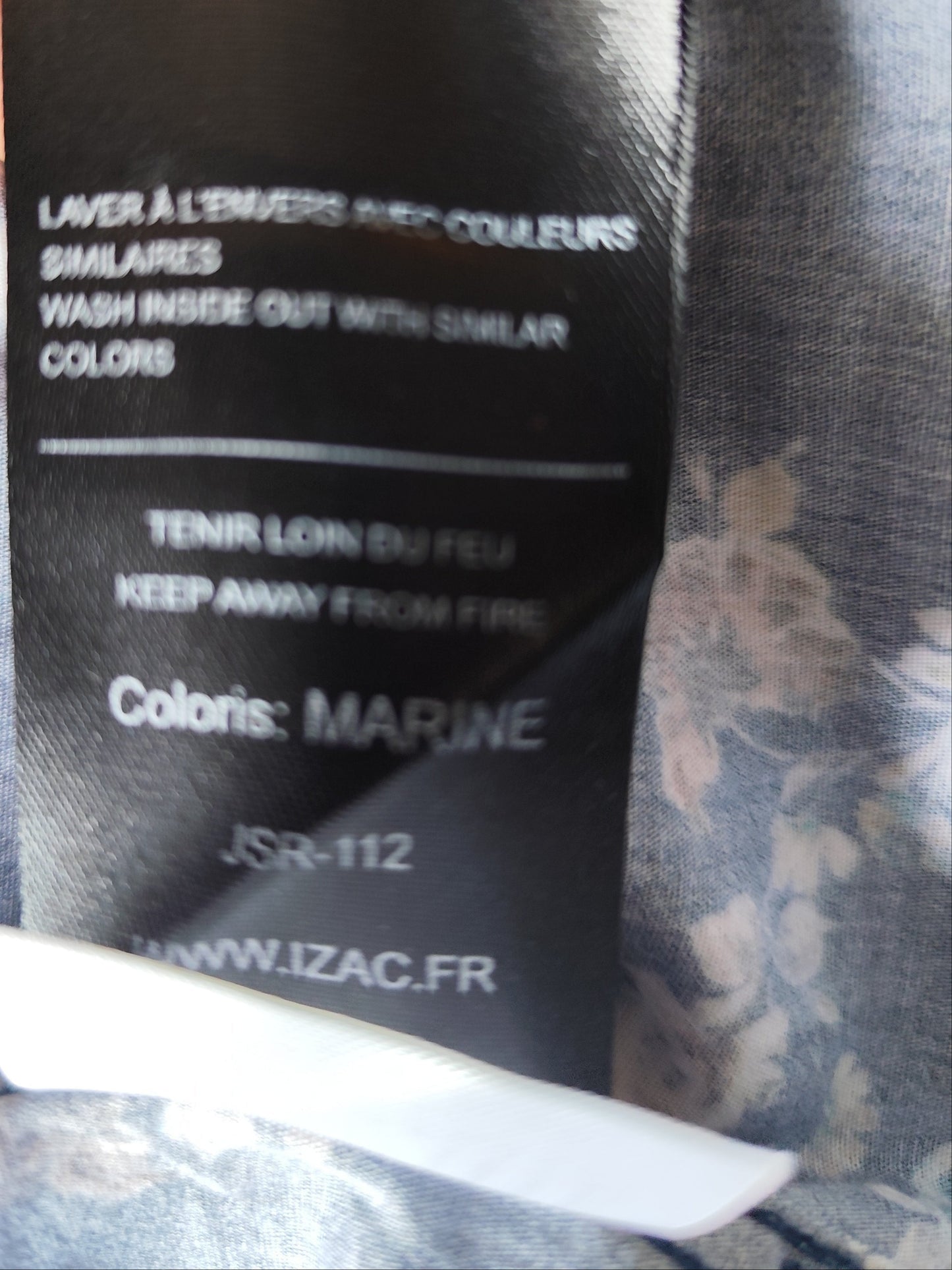 Chemise Izac Limited Edition – bleu marine à fleurs – T. L