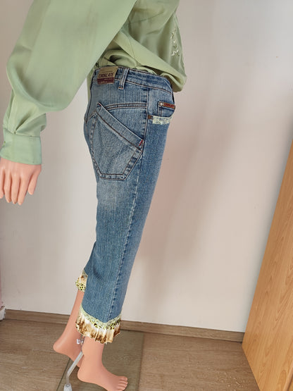 👖 Pantacourt en jean Choklate Paris – Taille 36/38 👖