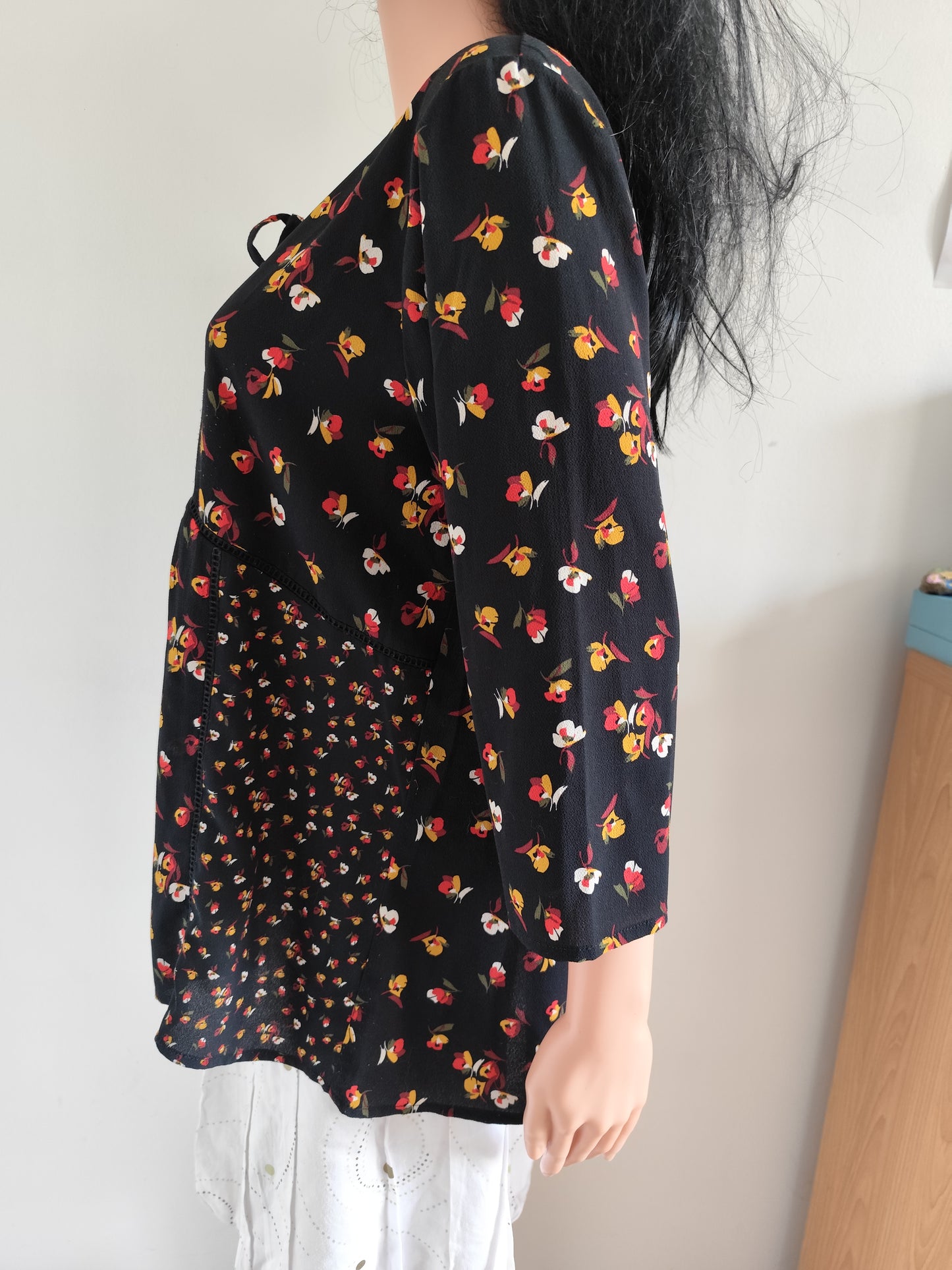 Blouse fluide à fleurs Christine Laure – taille 40/42