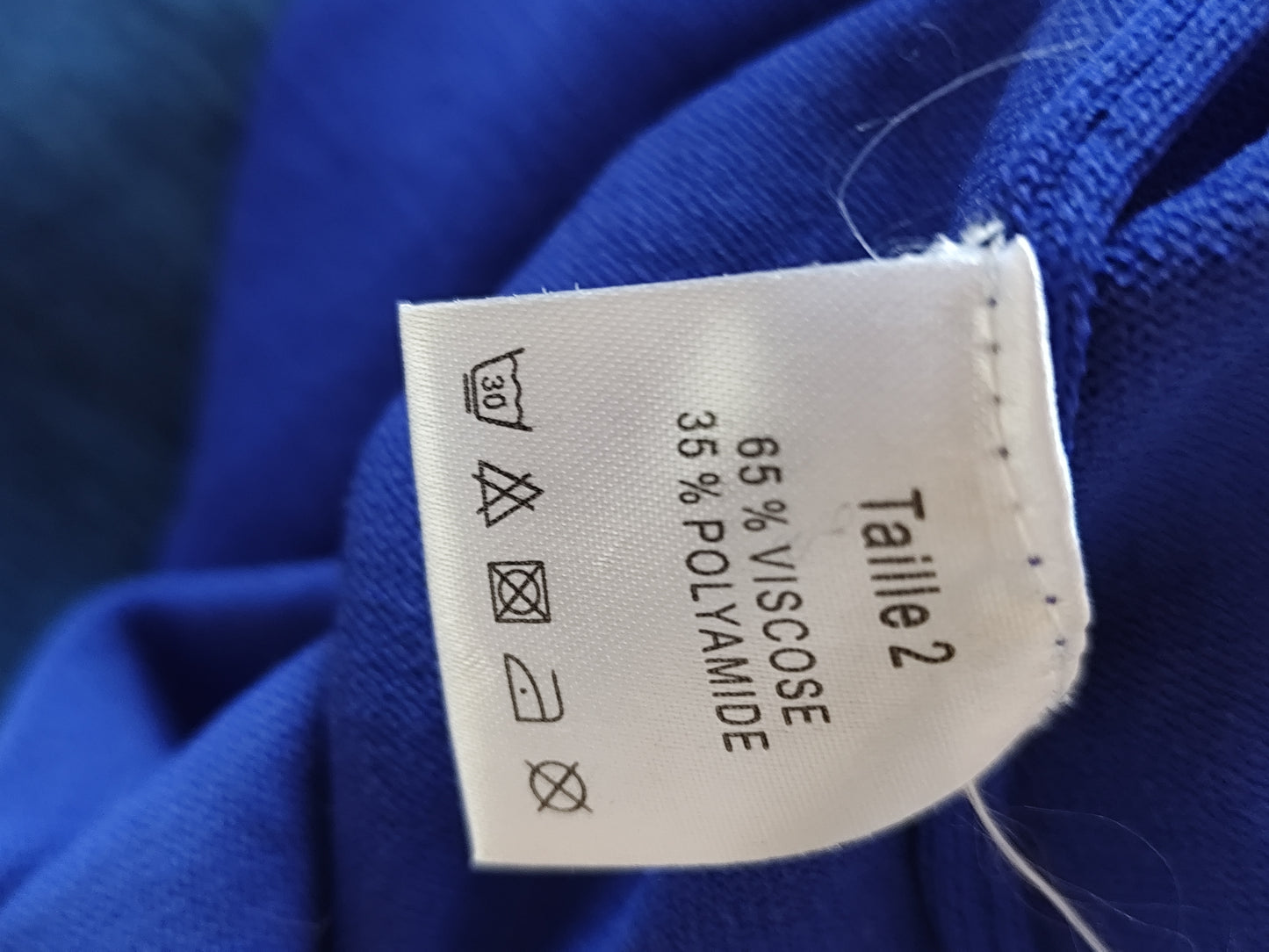 Haut Bleu Électrique Christine Laure – Taille 38/40 – Élégance Structurée