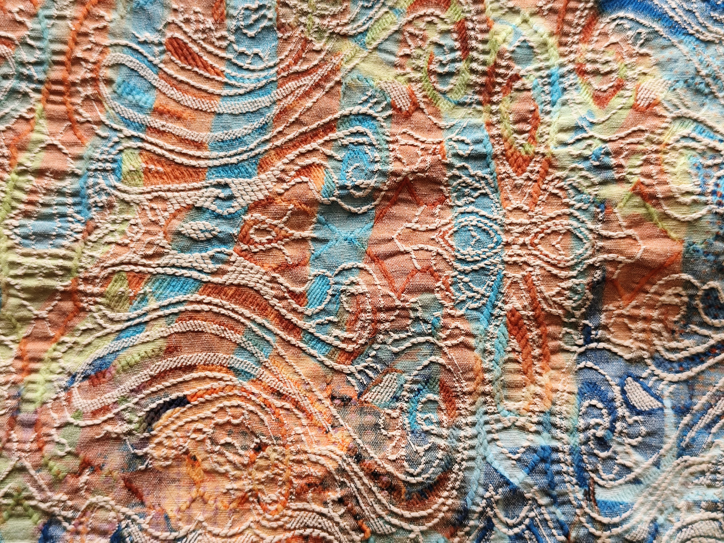 Jupe droite Amalfi – Multicolore texturée – Taille 40/42