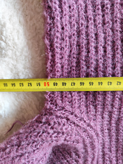 Pull col V violet – Taille 40/42