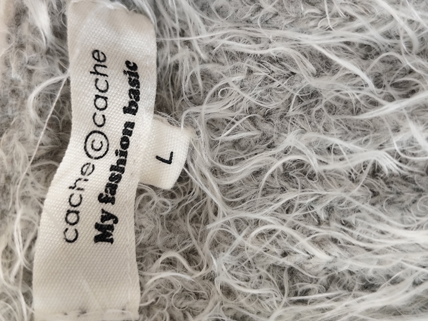 Pull duveteux gris clair Cache Cache – T. 40 &nbsp;(convient 38/40)