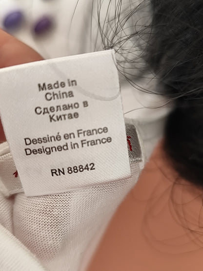 🤍 Haut Blanc Anne Weyburn –  Dentelle & Finitions Bohèmes - Taille 38/40