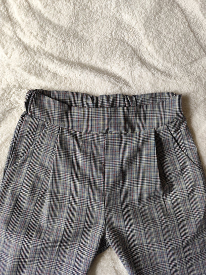 Pantalon léger à carreaux made in Italy – taille S