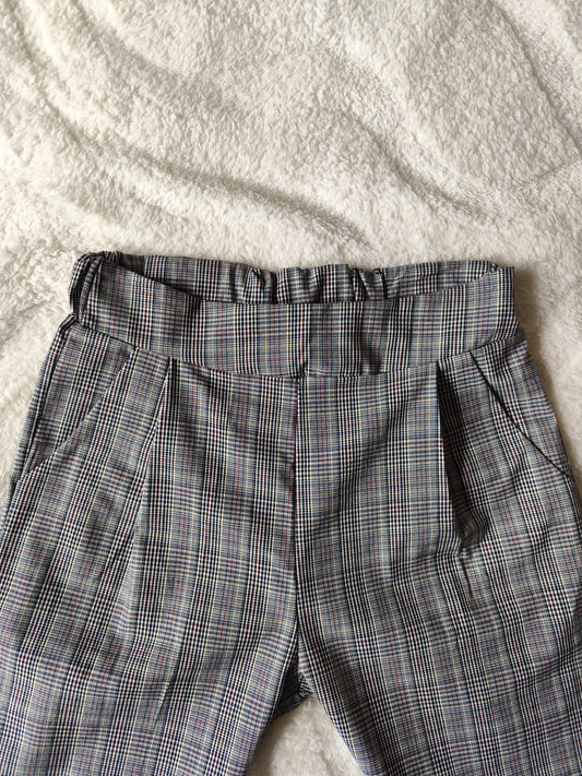 Pantalon léger à carreaux made in Italy – taille S