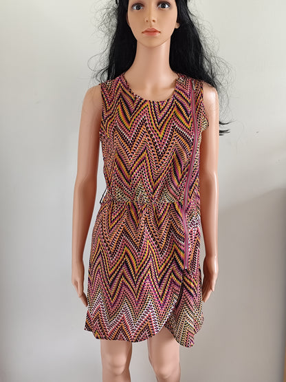 Robe géométrique colorée 100% coton – Taille 38/40