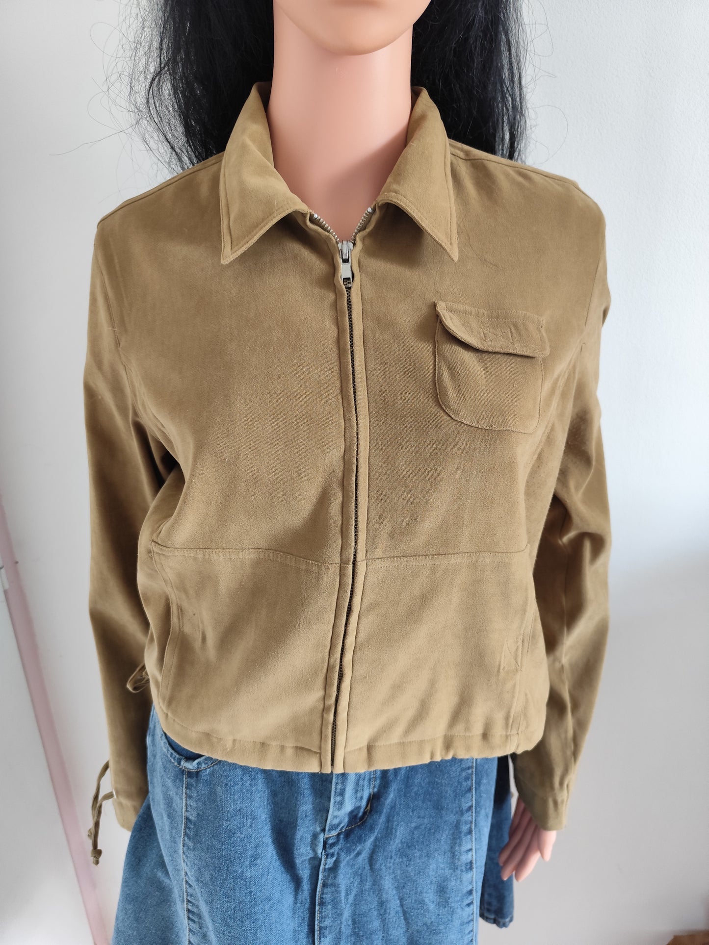 Veste  camel en suédine – Taille 38/40