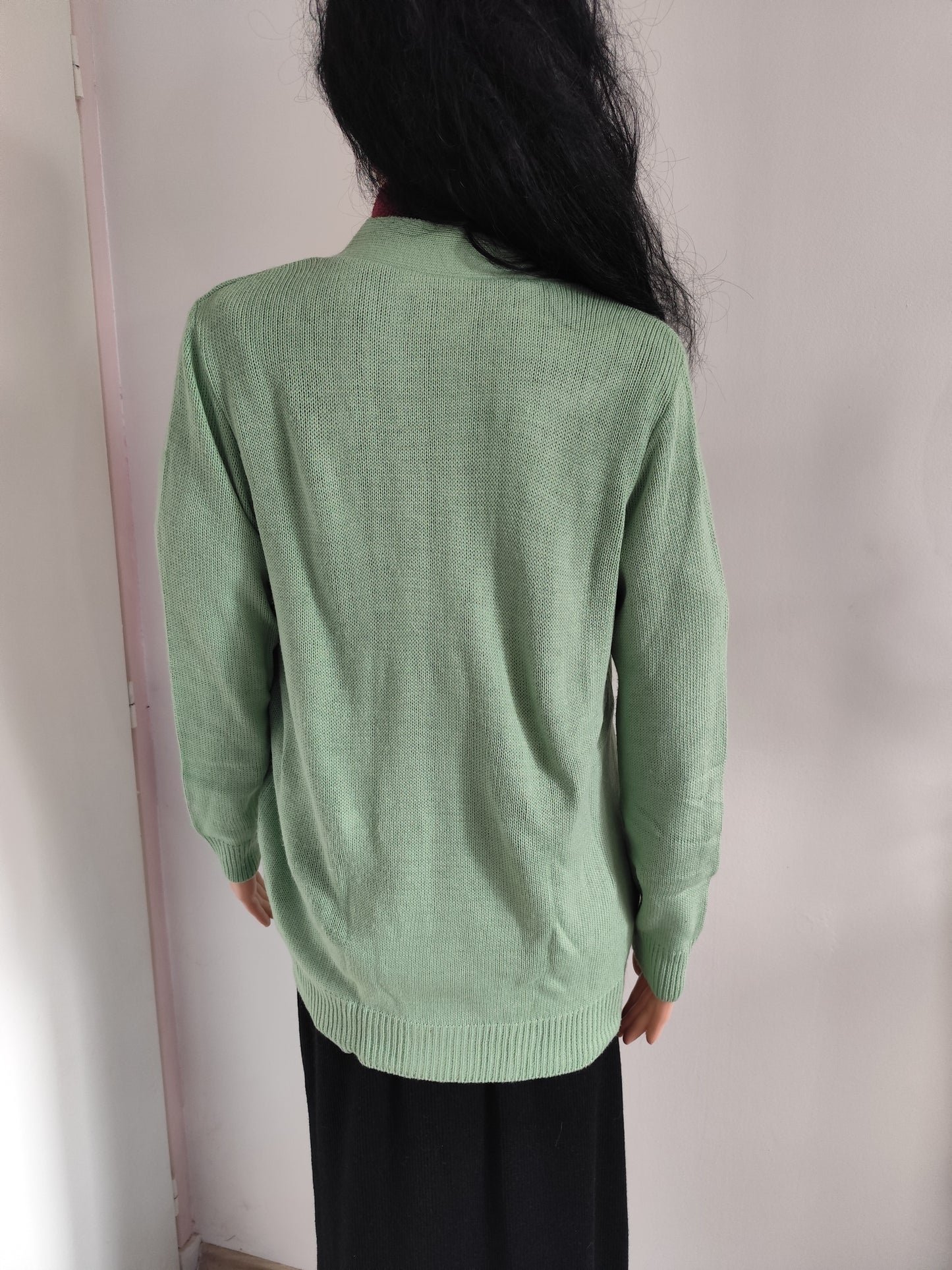 Grand gilet vert amande – Damart - Taille 38/40