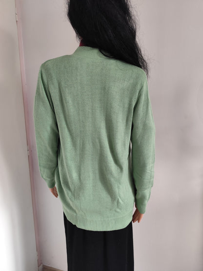 Grand gilet vert amande – Damart - Taille 38/40