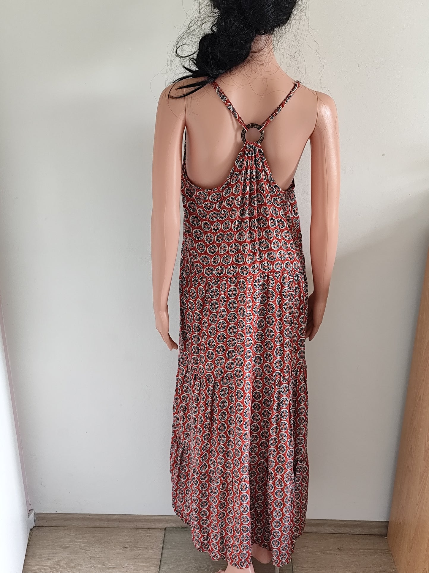 📸 Robe longue dos nu à motif ethnique – CC Collection – T. L/XL