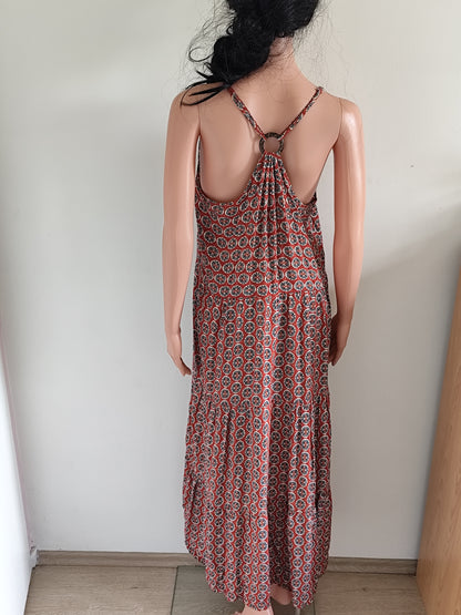 📸 Robe longue dos nu à motif ethnique – CC Collection – T. L/XL