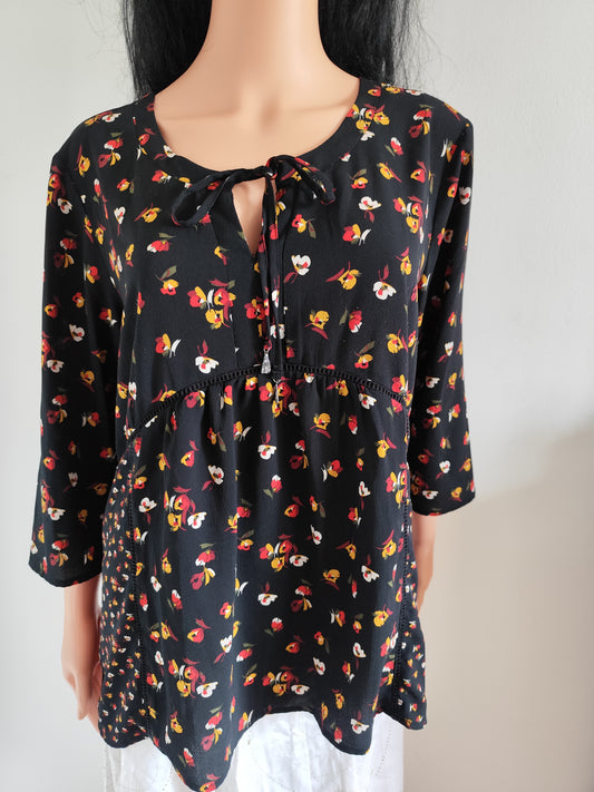 Blouse fluide à fleurs Christine Laure – taille 40/42