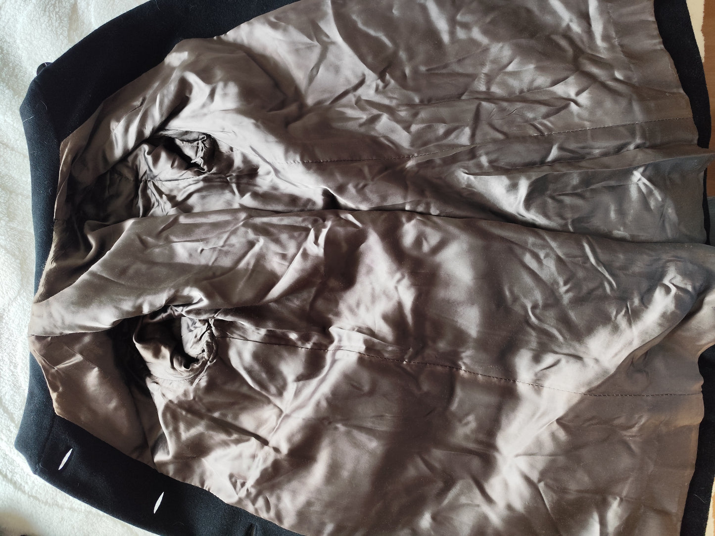 Manteau noir long vintage  – Taille  40/42